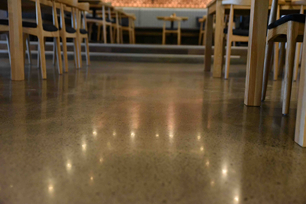 polished concrete floor