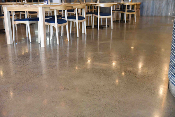 polished concrete floor