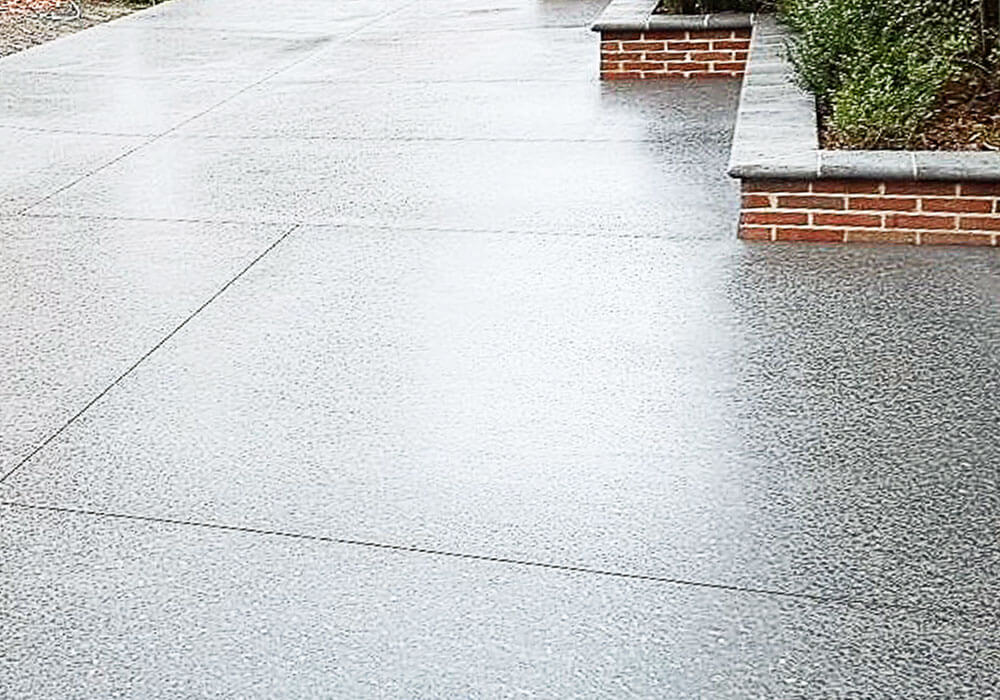 Acid washing concrete