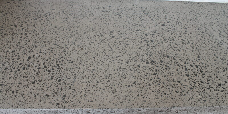 Honed and ground and sealed concrete bench