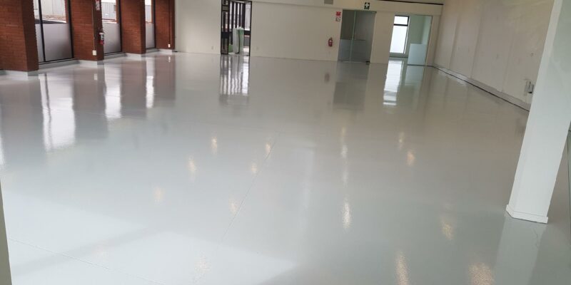 Epoxy Coated Concrete Floor in a warehouse in Penrose Auckland