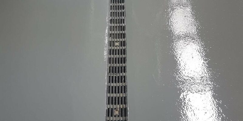 Warehouse epoxy coated concrete floor